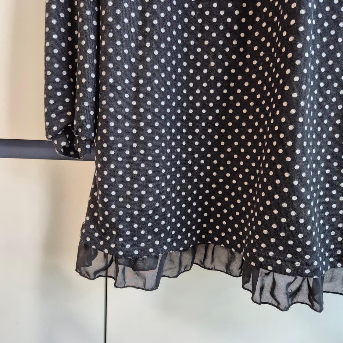 블랙 도트 니트 원피스 상품이미지3