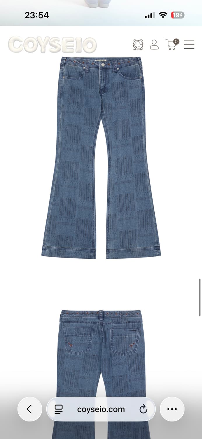 코이세이오 VINTAGE BOOTCUT DENIM PANTS BLUE 상품이미지1