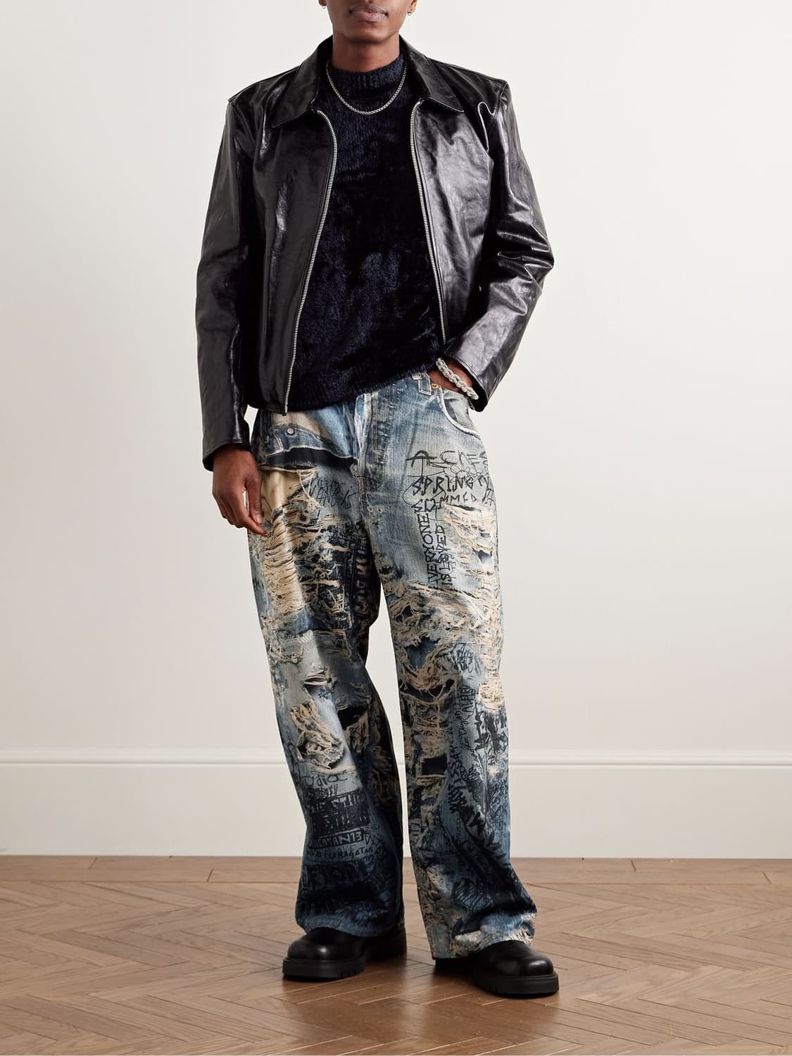 Acne studios 아크네스튜디오 블루 슈퍼 배기 데님 상품이미지4