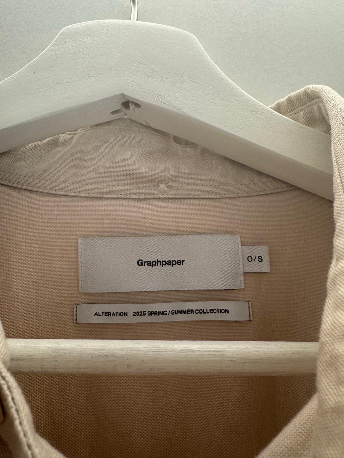 그라프페이퍼 옥스포드 L/S 오버사이즈 B.D셔츠(에크루) 상품이미지4