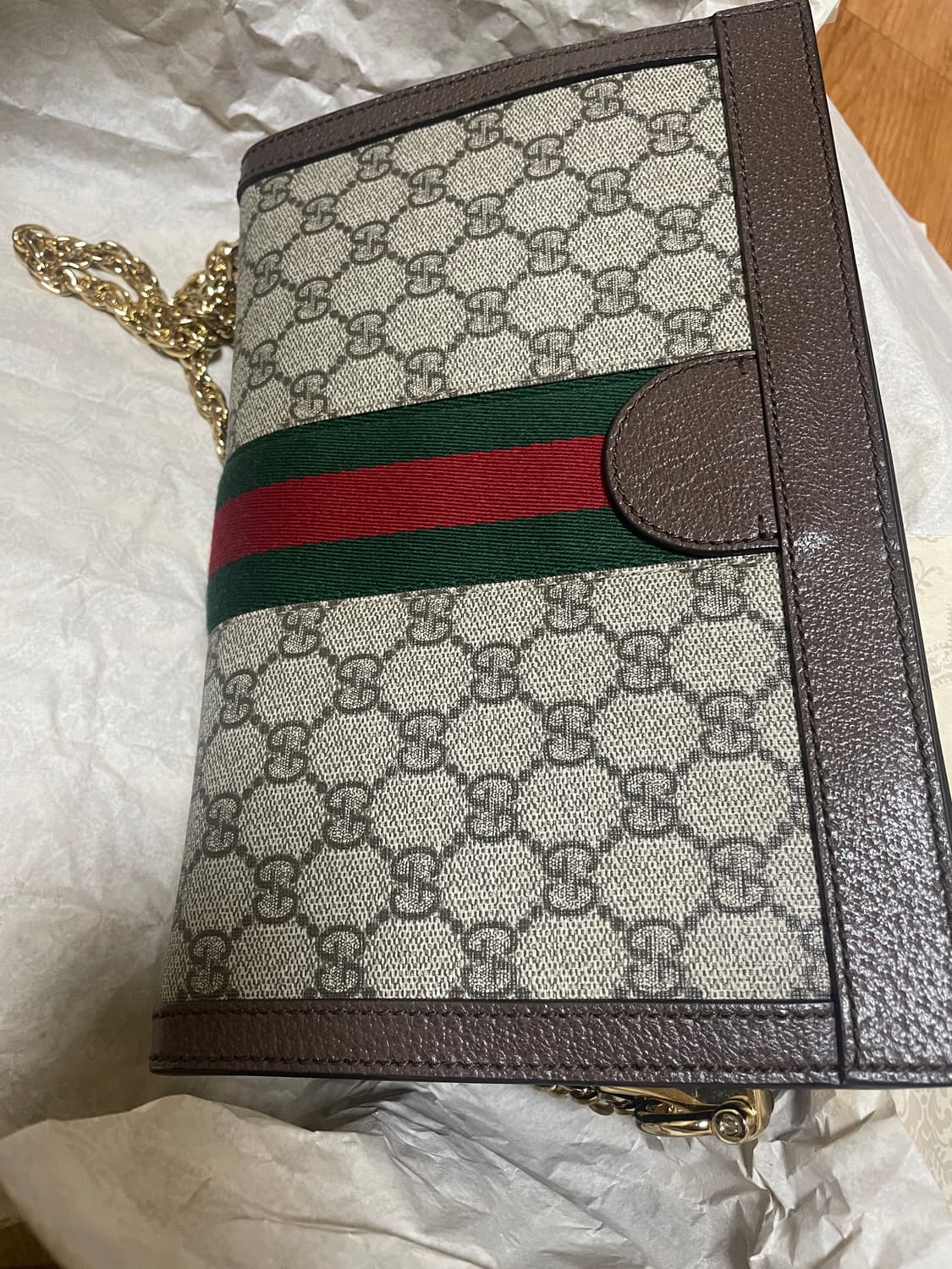 구찌 오피디아 GG 미디엄 금장체인 숄더백 겸 크로스백 상품이미지4