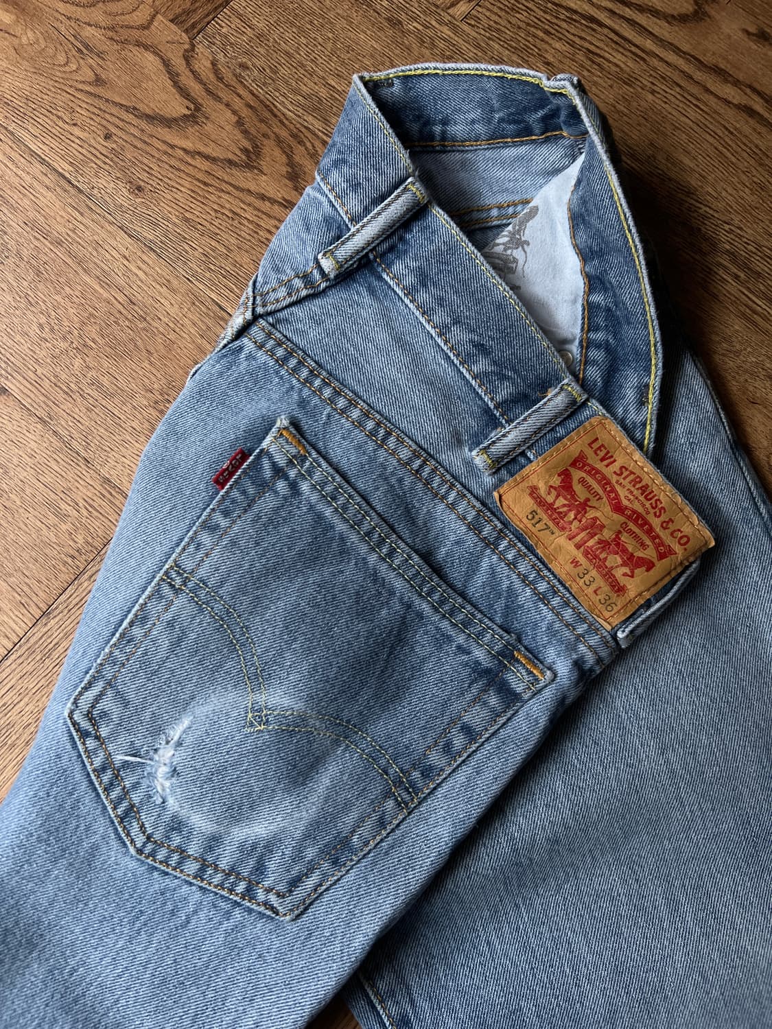 [33]리바이스 517 미디엄블루 플레어핏 데님 팬츠 상품이미지4