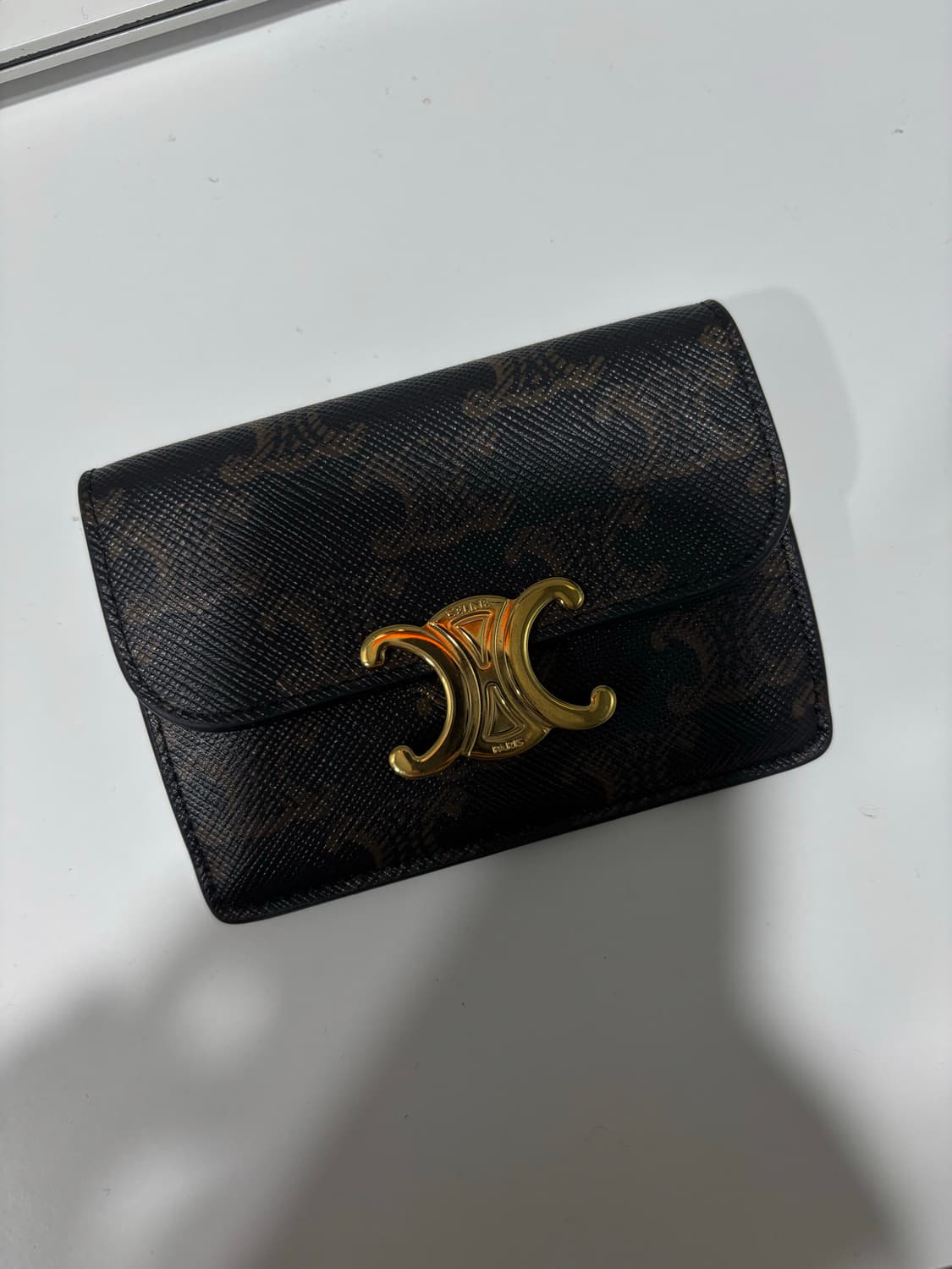 [A급] 셀린느 트리옹프 캔버스 플랩 카드홀더 탄 상품이미지2