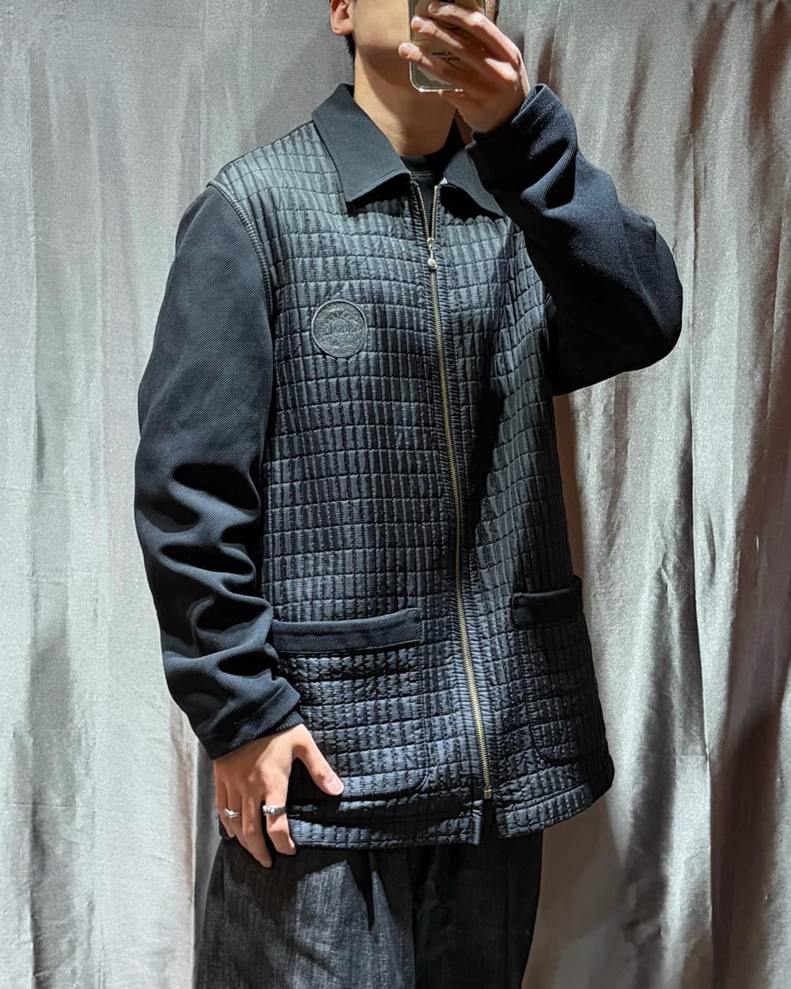 L VERSACE CLASSIC V2 퀼티드 써글로고 트랙탑 상품이미지1