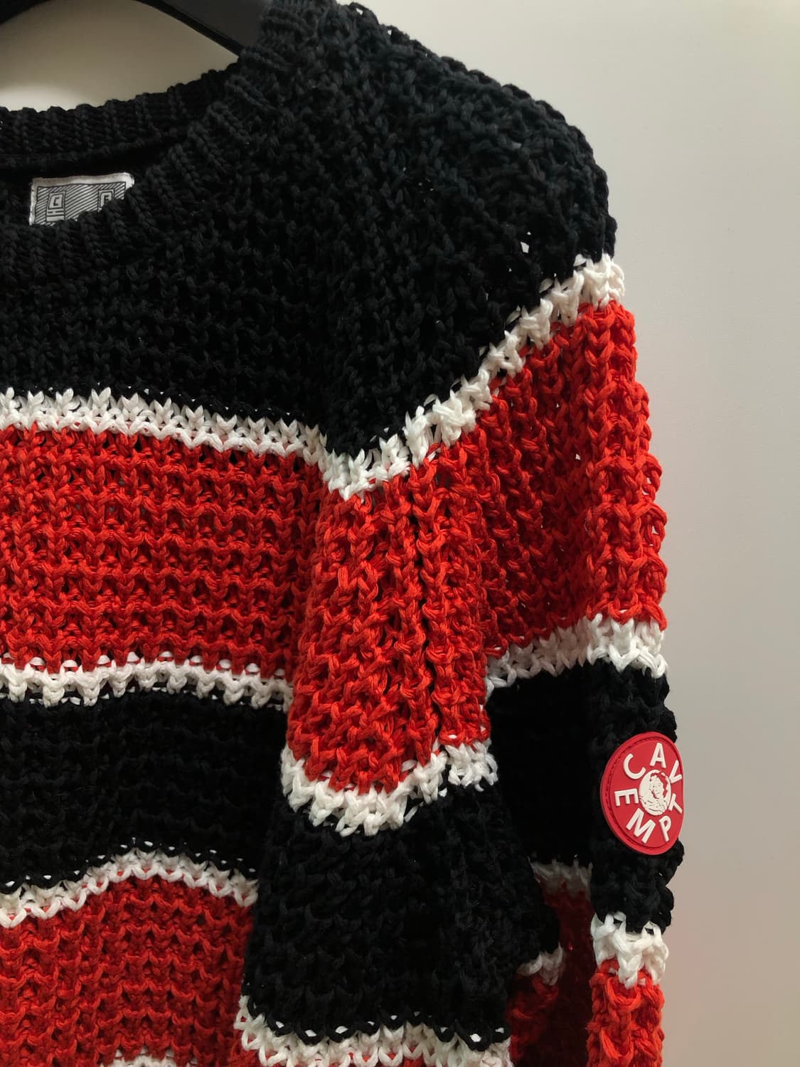 [L] 카브엠트 루즈 와플 니트 레드 상품이미지3