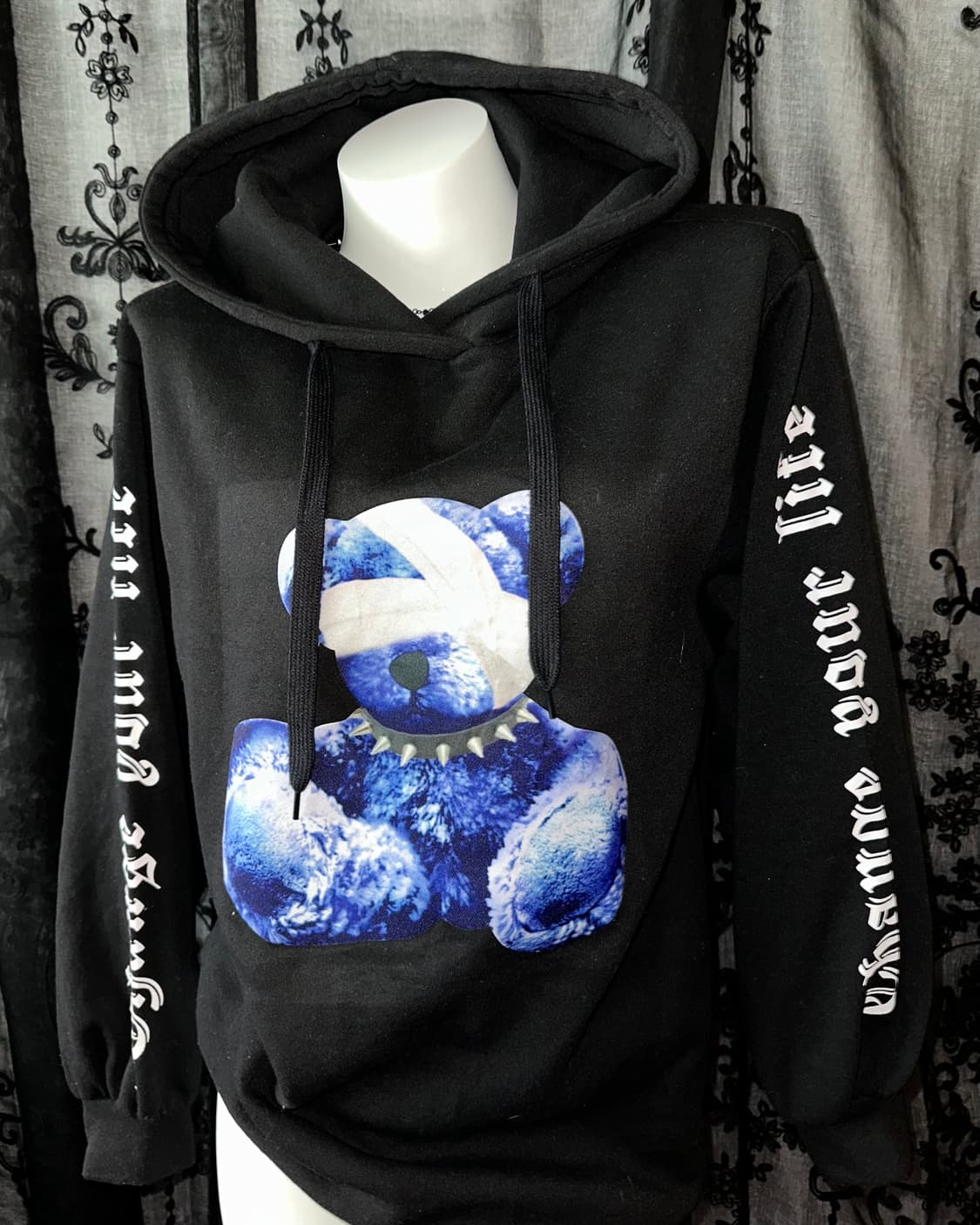 punk blue bear hoodie 상품이미지2