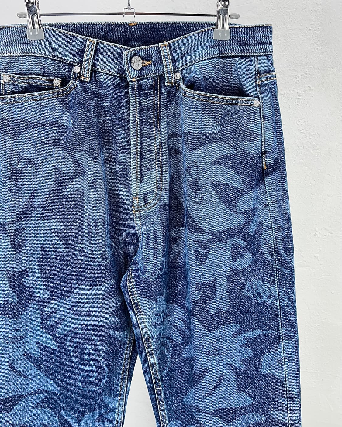 팜엔젤스 23fw 팔미티 올 오버 레이저 팜트리 데님 팬츠 상품이미지3