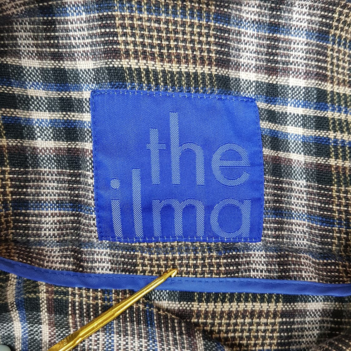 더일마(the ilma) 체크 린넨 크롭 반팔 자켓 F사이즈 상품이미지5