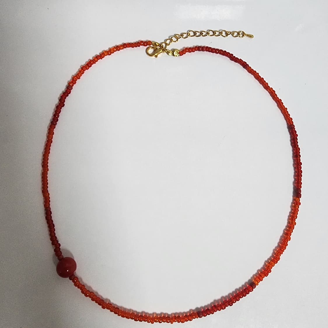레드 비즈 목걸이 상품이미지1