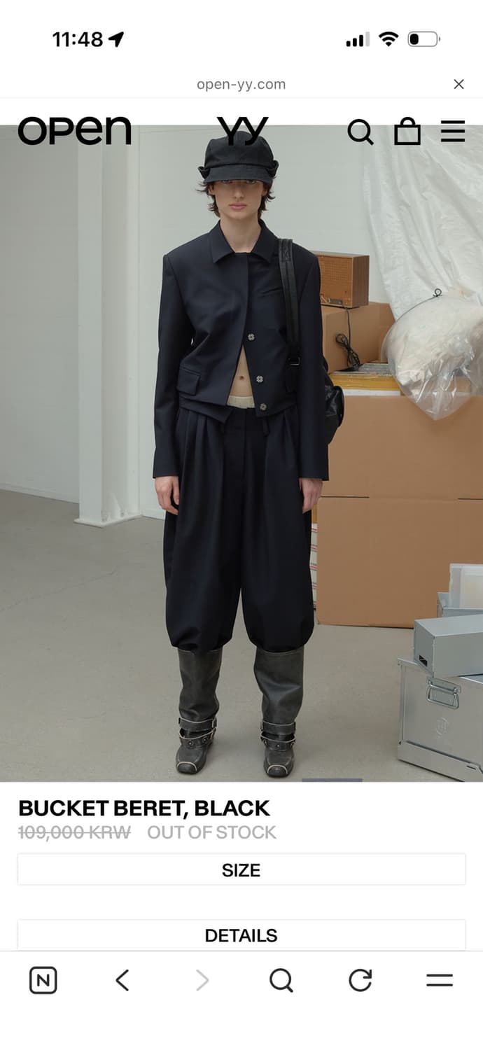 Open yy BUCKET BERET, BLACK 상품이미지3