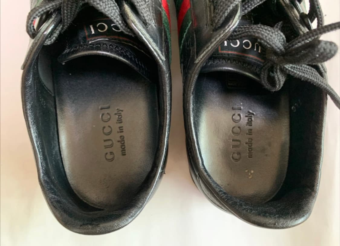 [정품] 구찌 삼선 스트라이프 블랙 스니커즈 270 상품이미지4