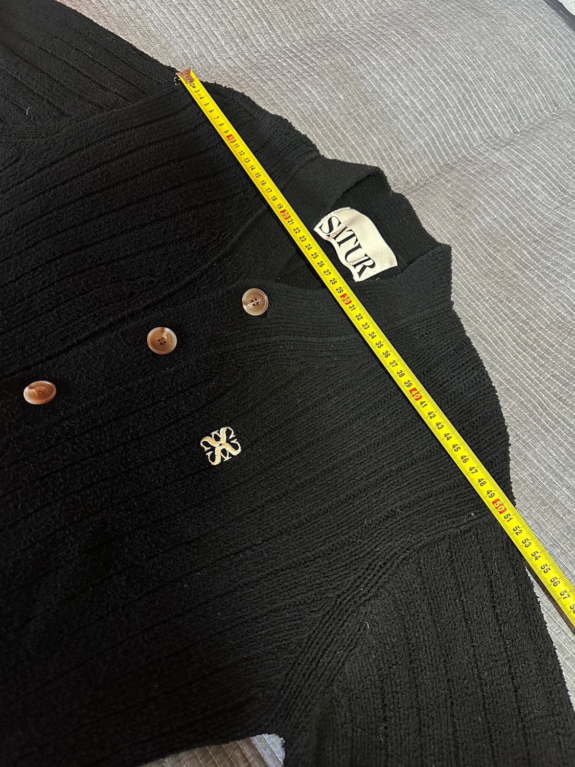 (L) 세터 파로 부클 가디건 블랙 상품이미지4