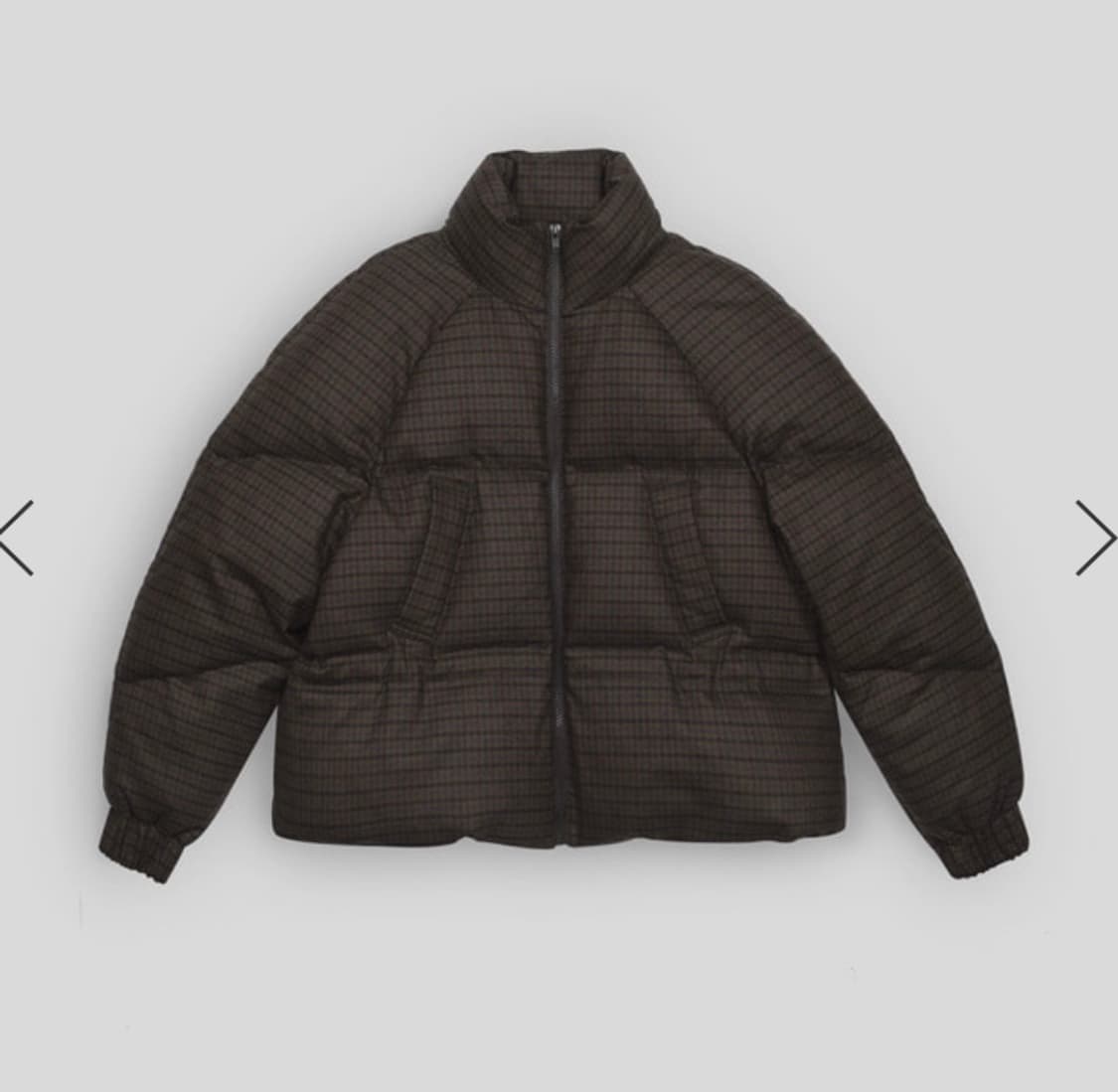 낫띵리튼 nothing written 체크 패턴 구스다운 패딩 상품이미지3