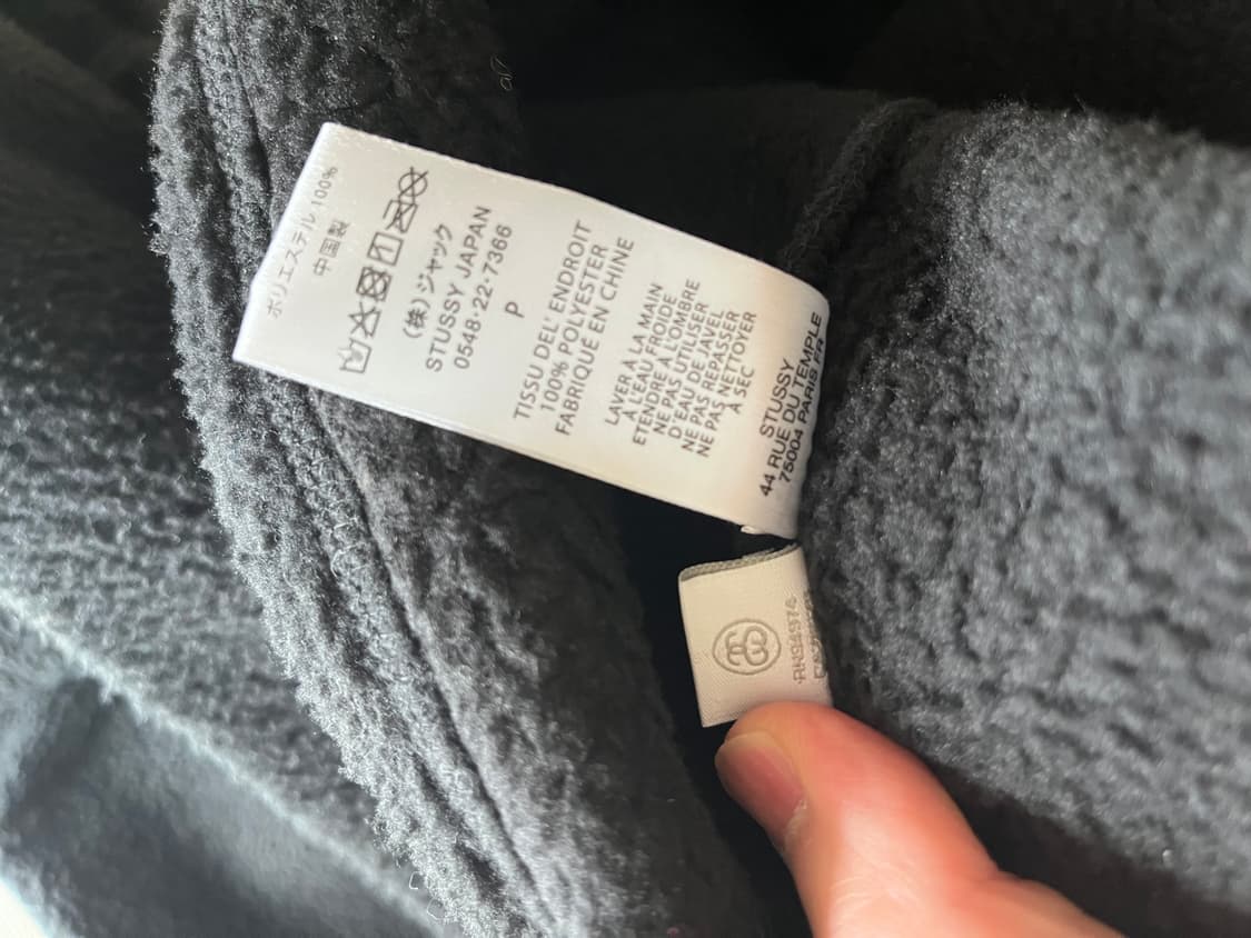 스투시 폴라 플리스 하프 집 모크넥 블랙 상품이미지5