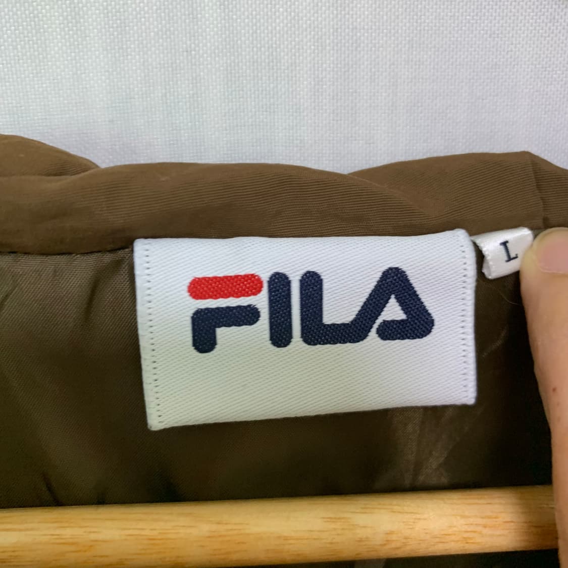 휠라 FILA 재팬 일본빈티지 아노락후드반집업 바람막이 L 말차초코베이지 상품이미지4