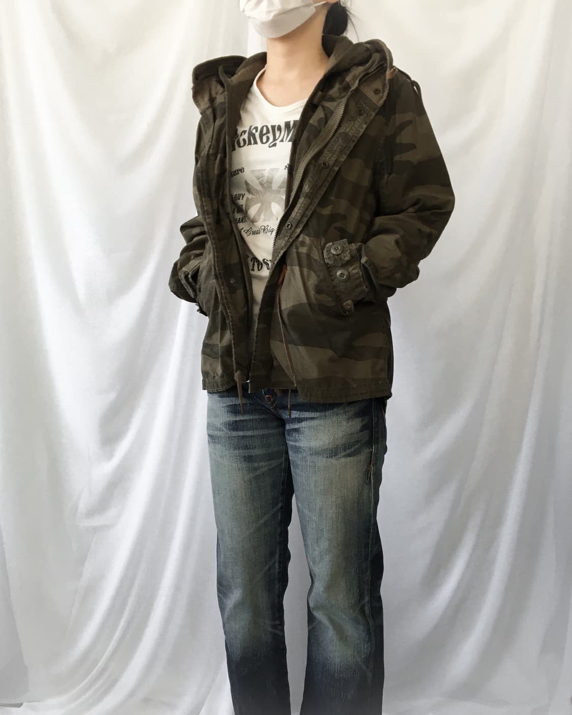 Camo pattern military hood jacket 상품이미지6