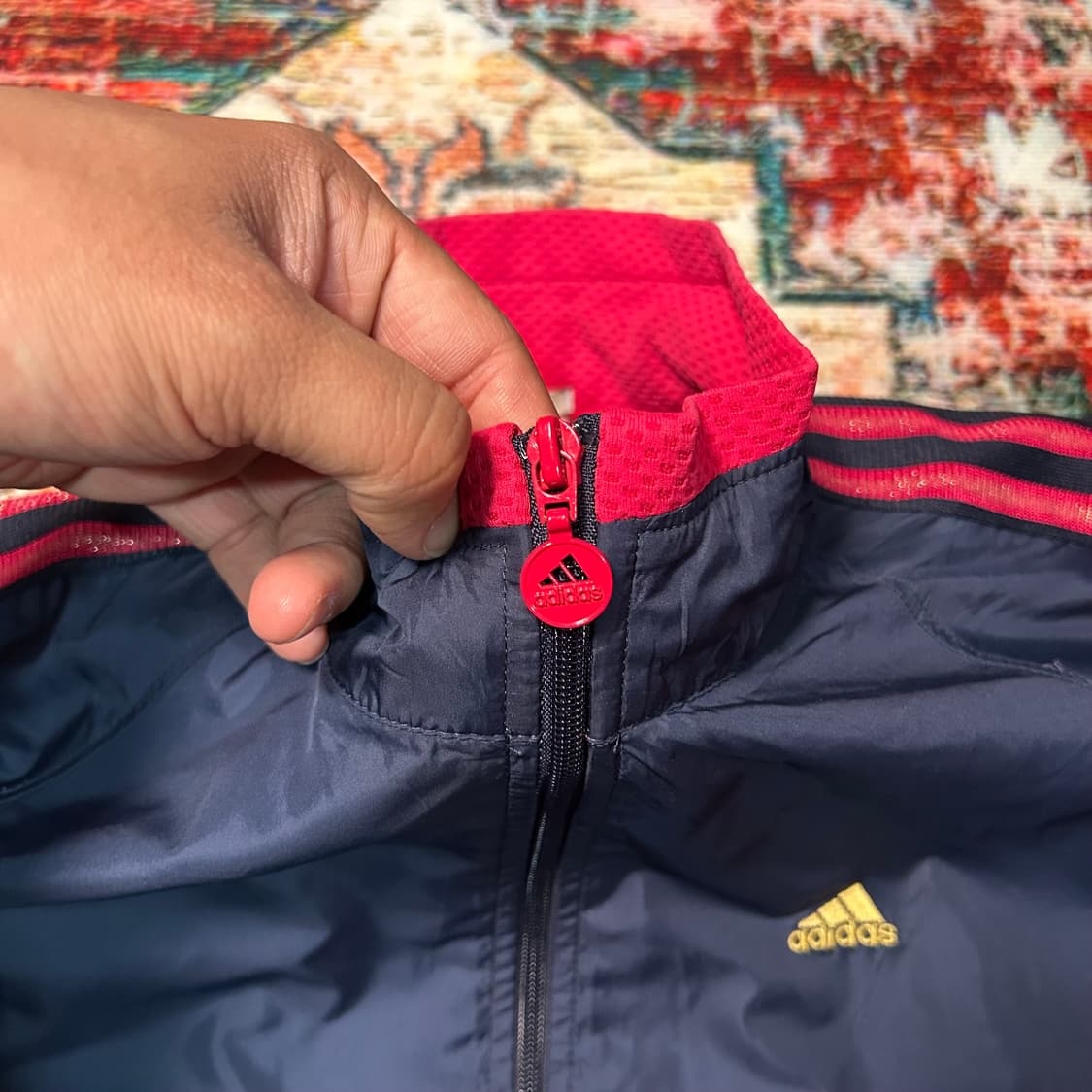 [M] 아디다스 글리터 핑크 삼선 바람막이 상품이미지5