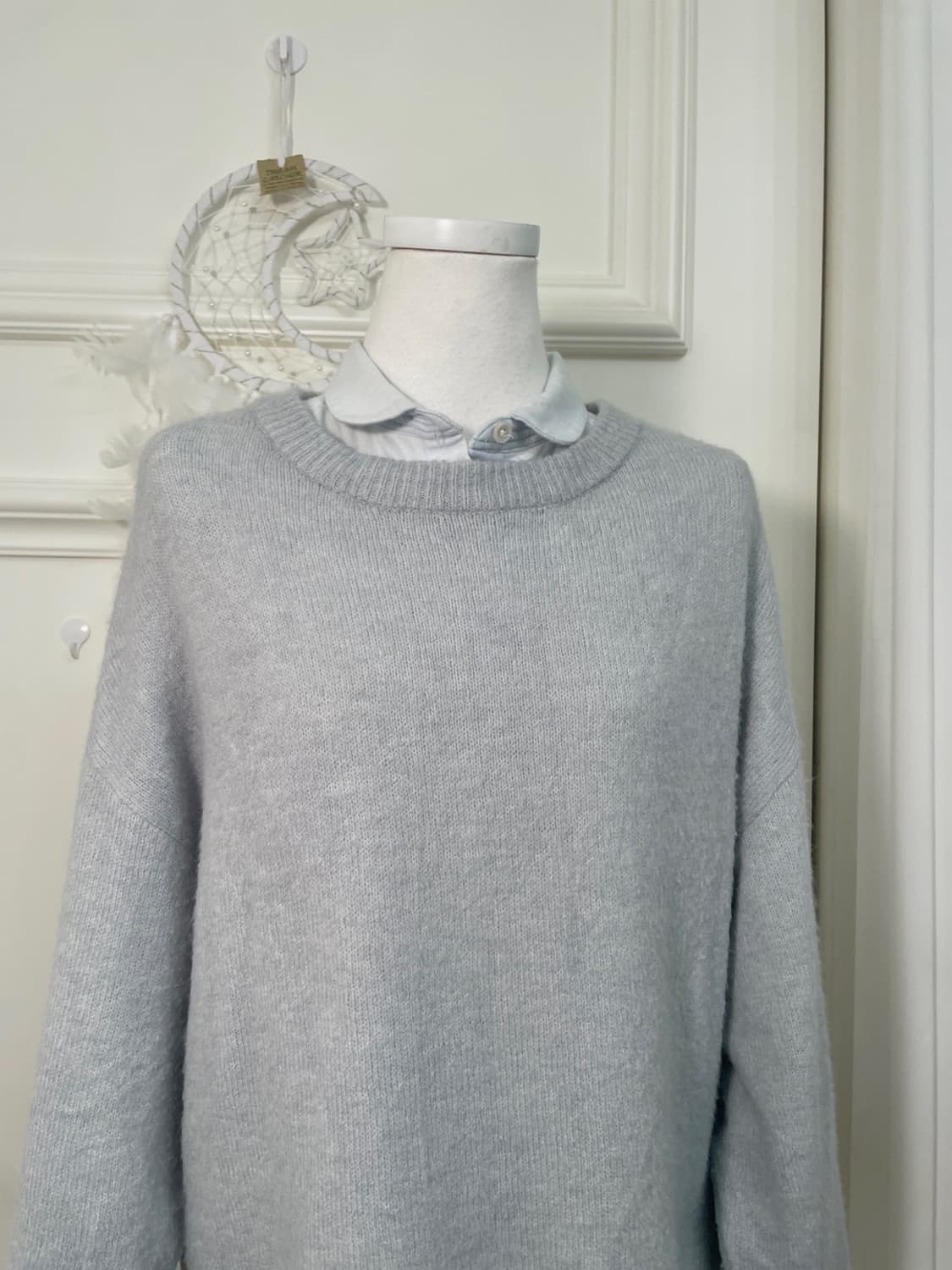 SM2 graish blue soft knit top&sky blue c 상품이미지5