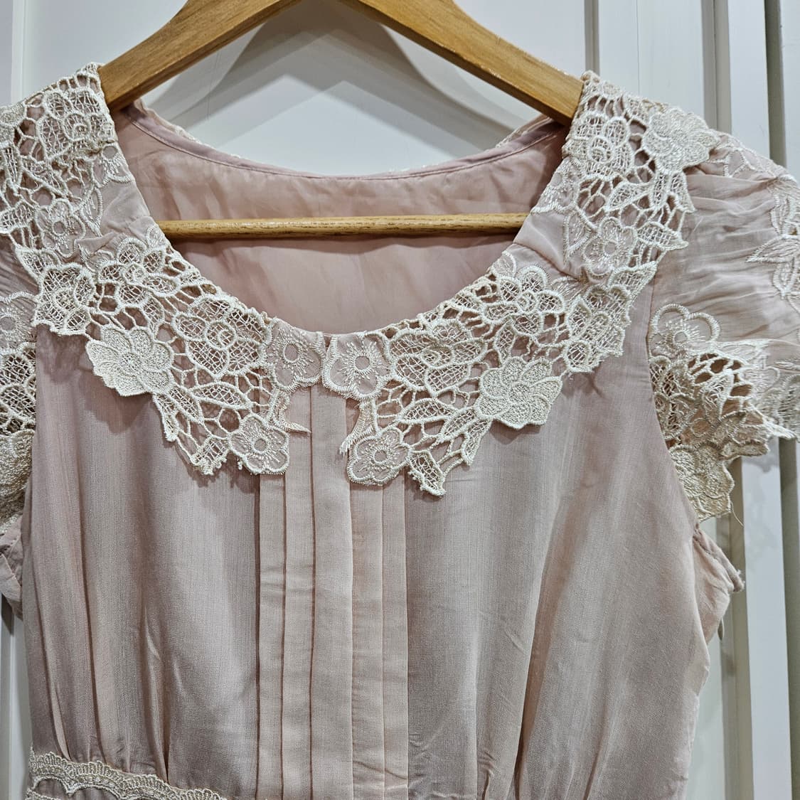 시크릿매직 레이스 핑크 원피스 상품이미지3