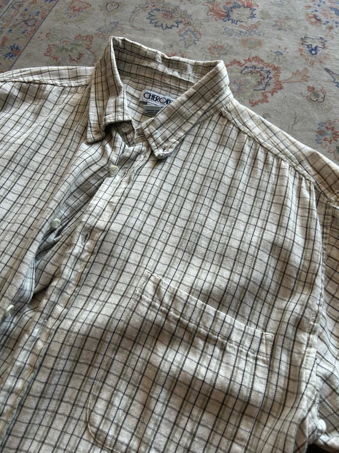 Vintage half check shirts 상품이미지2