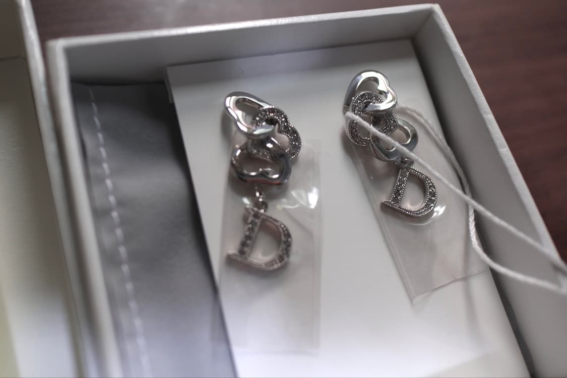 새 제품> 디올 실버 하트링 귀걸이 보증서 포함 풀박스 상품이미지6