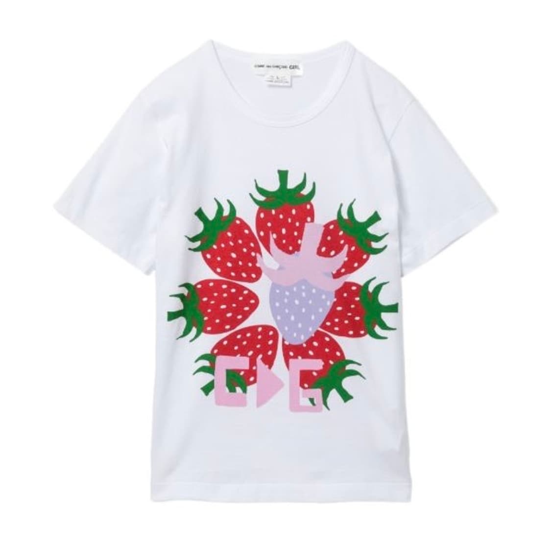 [XS,S,M]꼼데가르송 X brettwestfall 스트로베리 티셔츠 상품이미지1