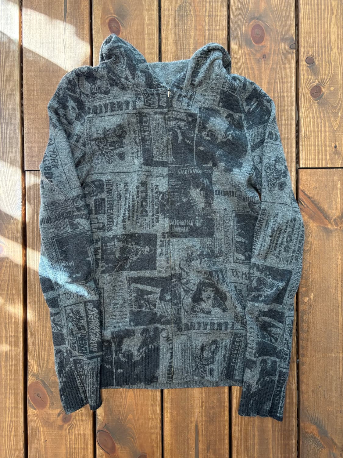 히스테릭글래머 패턴 니트 후드집업 상품이미지6