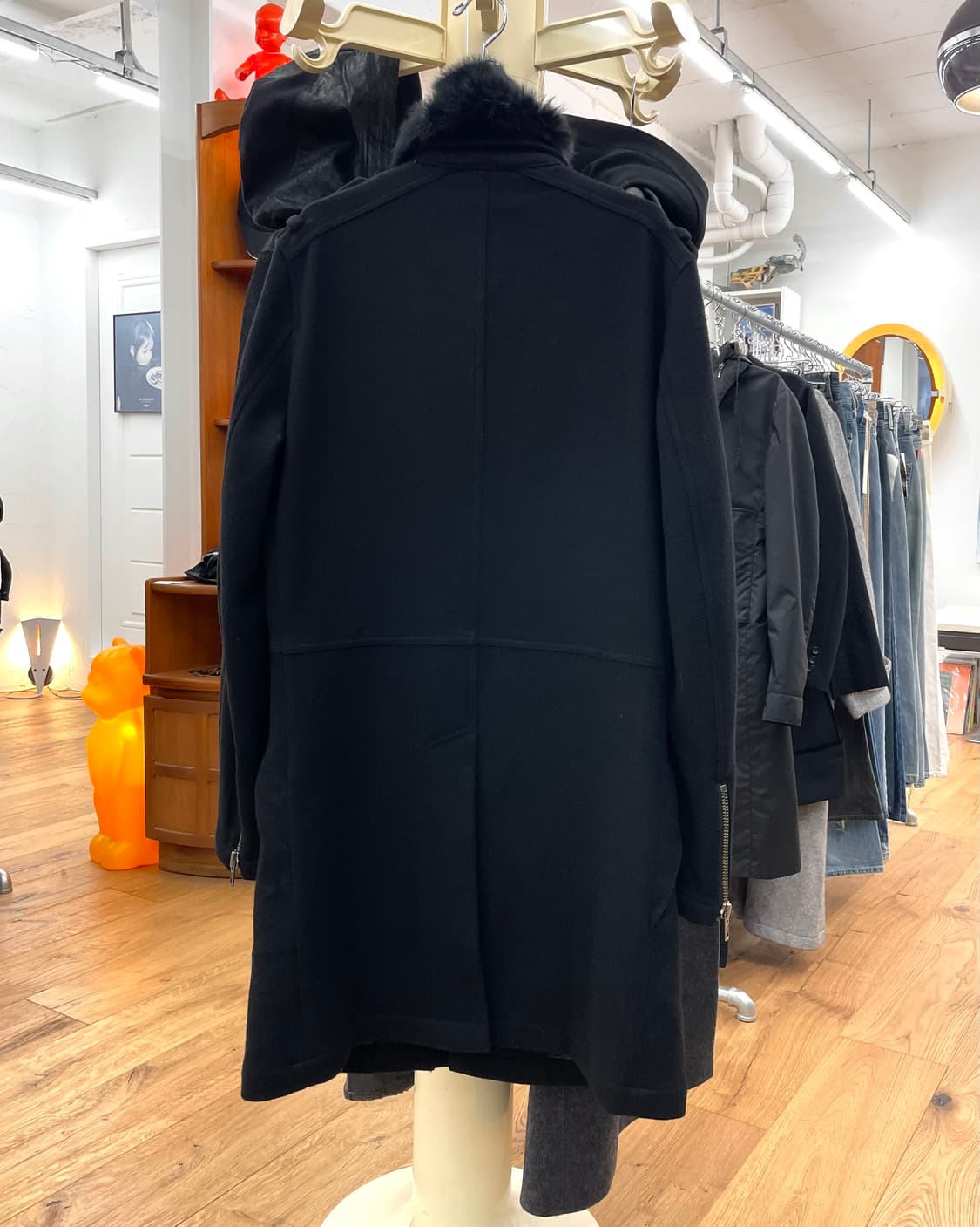 [M] 캐서린햄넷 퍼 트리밍 코트 상품이미지8