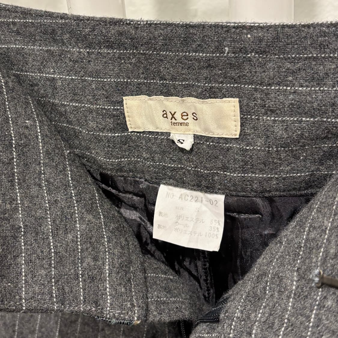 Axes femme 엑시즈팜 레이스 투버튼 울혼방 4부 팬츠 상품이미지9