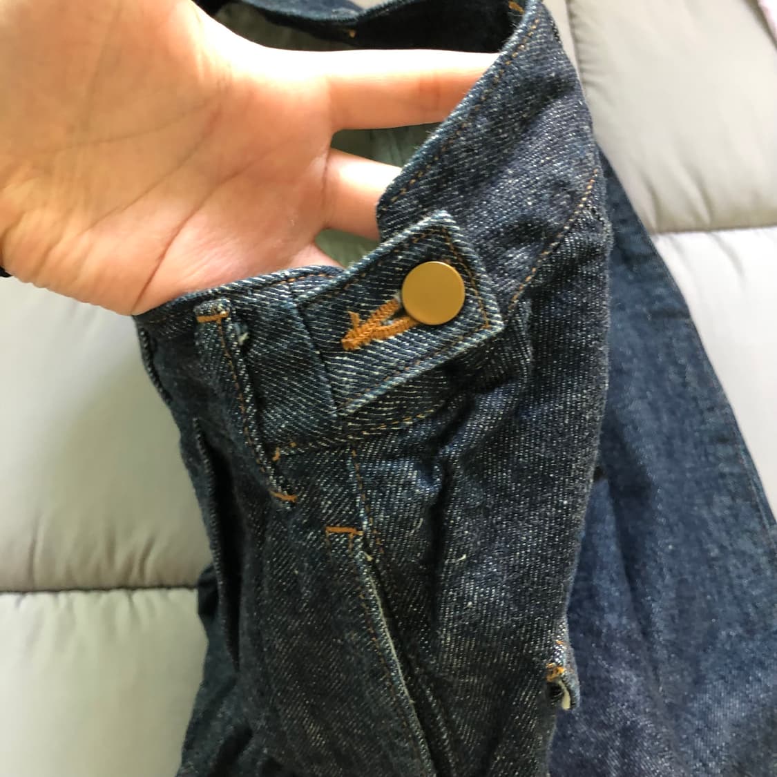 Malle chambre de charme 벌룬 생지 데님 팬츠 상품이미지6