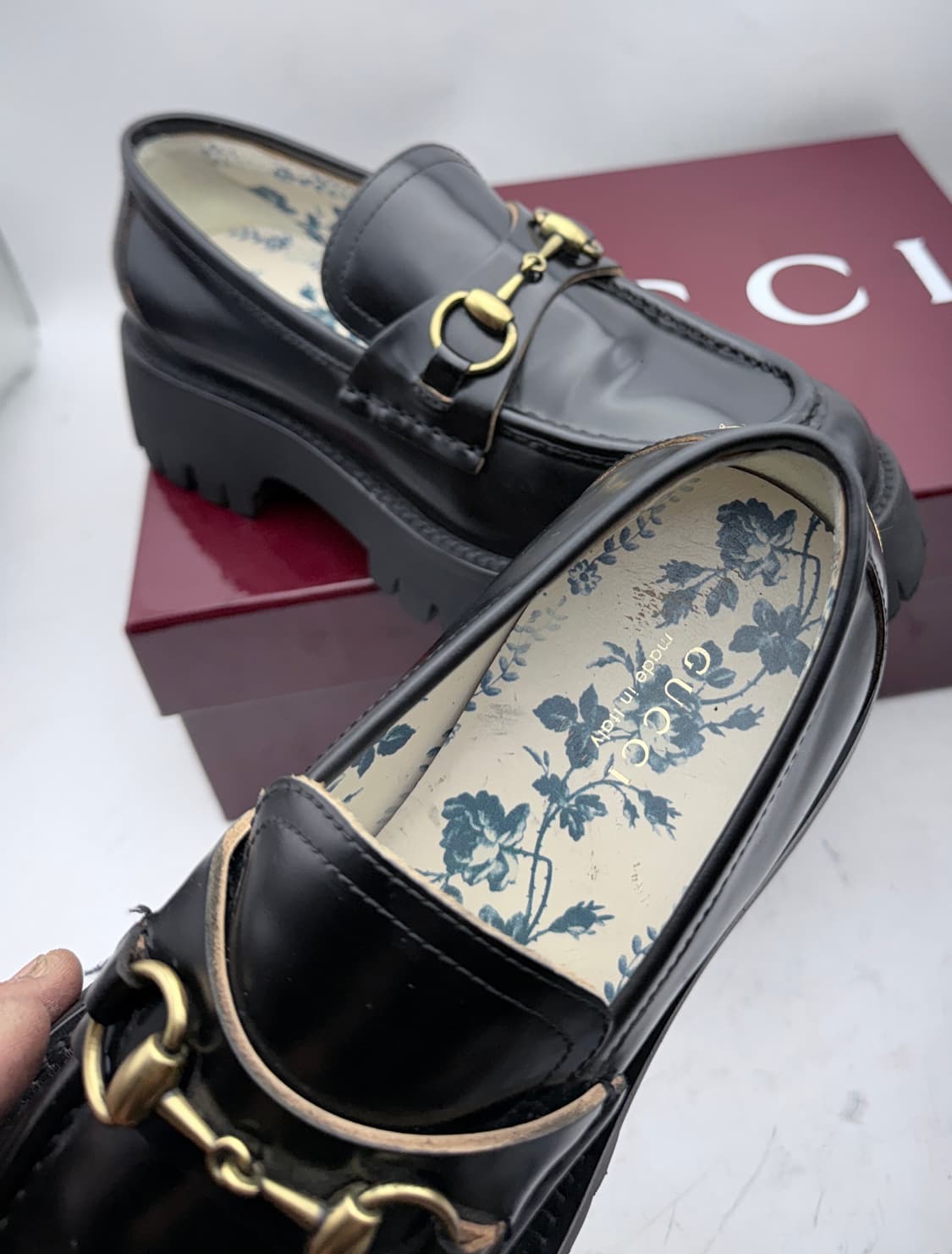 정품)구찌레더 235 상품이미지9