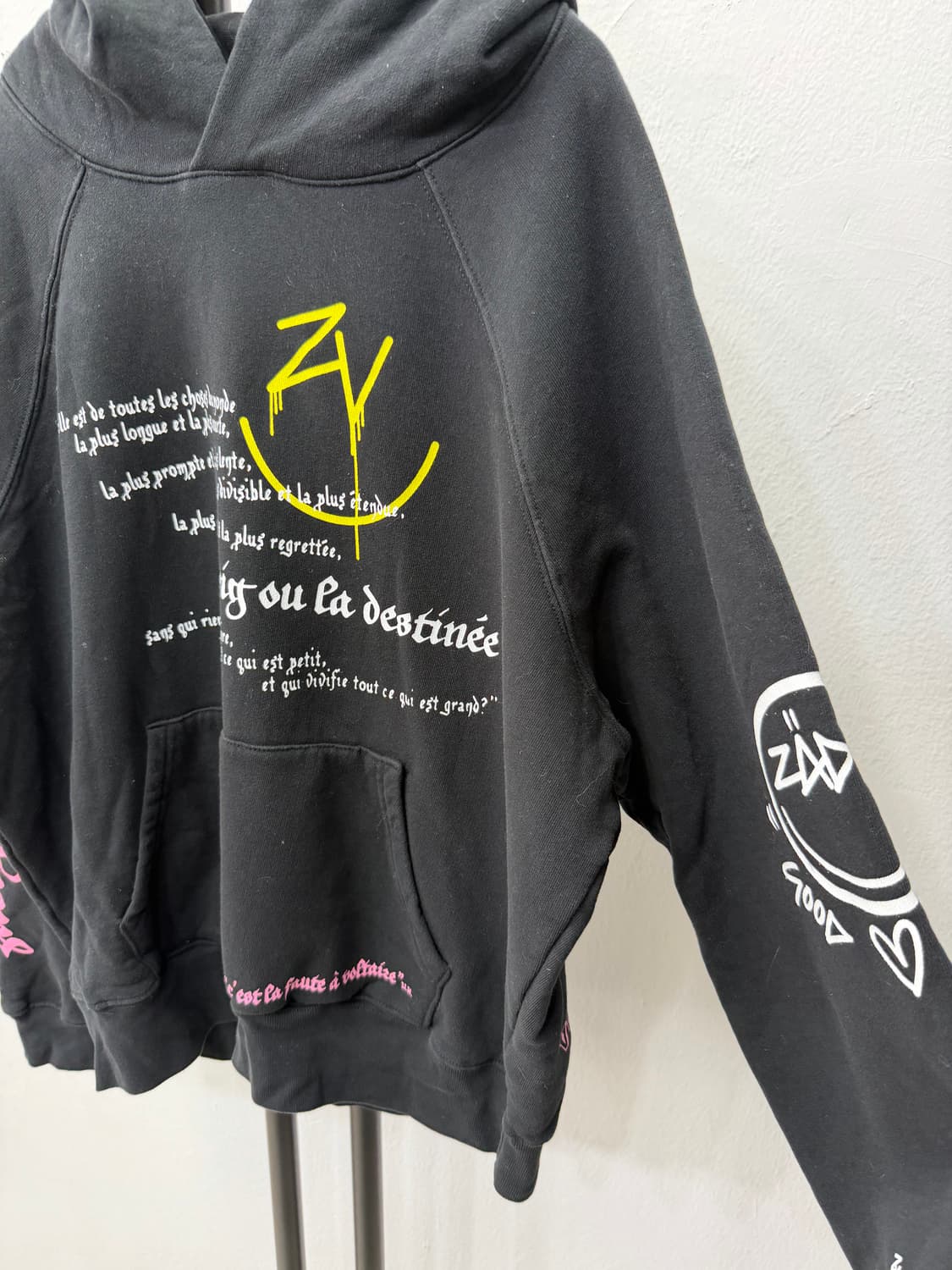 정품) 쟈딕앤볼테르 레터링 오버핏 후드티 S 상품이미지3