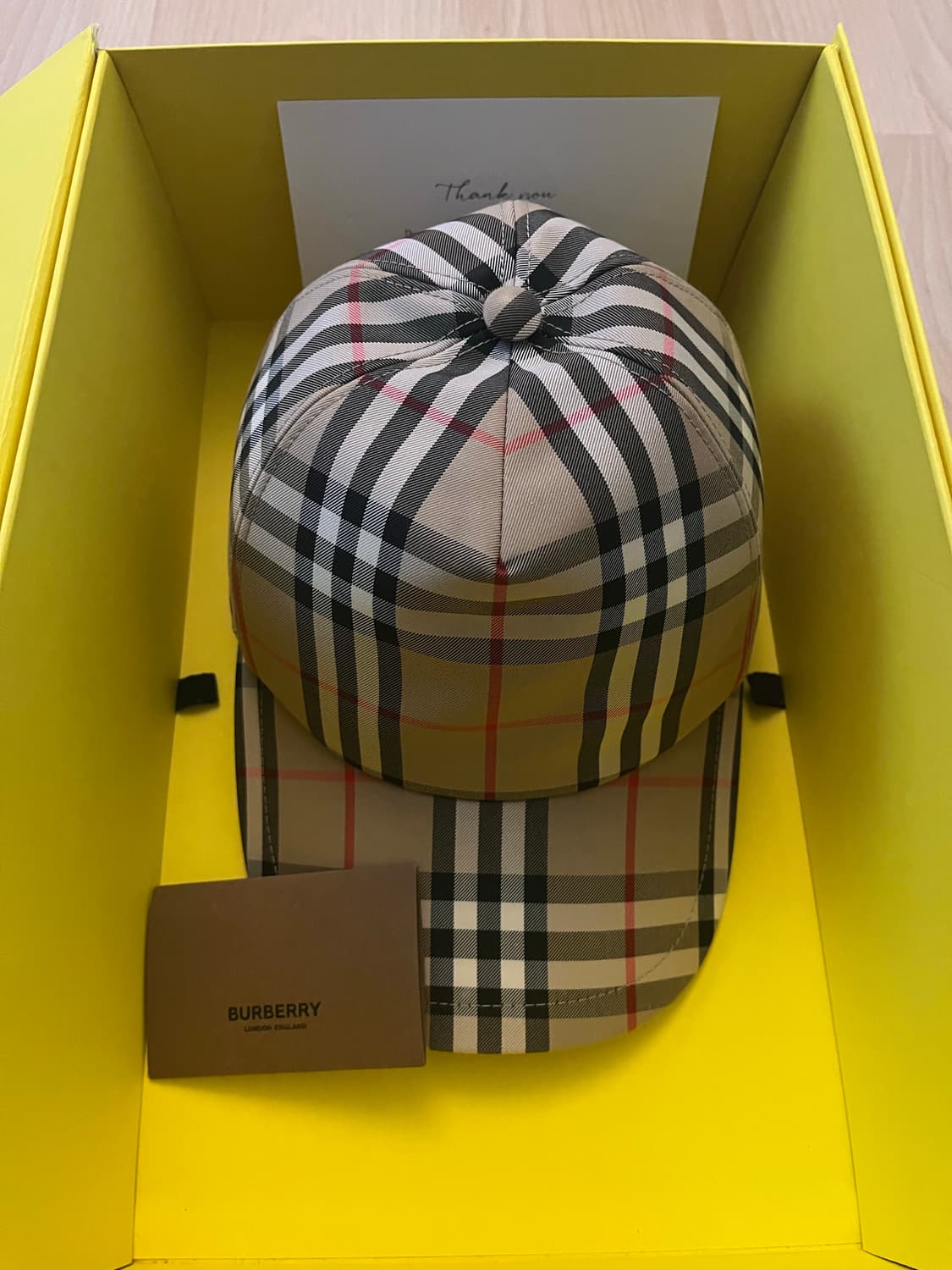 (W)버버리 로고 아플리케 빈티지 체크 캡 아카이브 베이지 상품이미지1