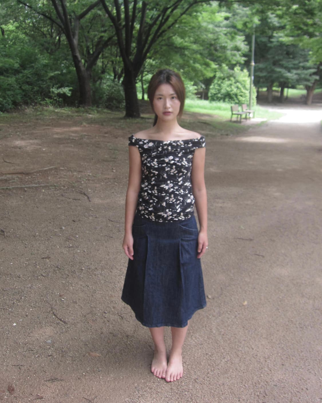 vintage denim skirt 상품이미지5