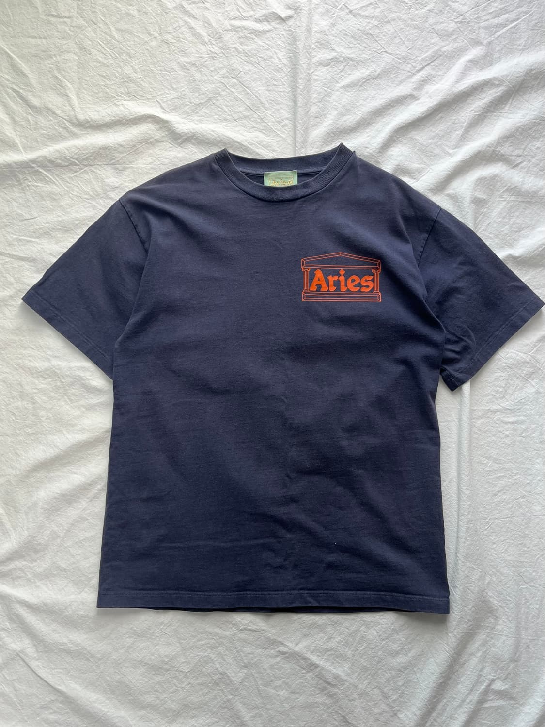 [S] Aries 에리즈 네이비 로고 반팔 티셔츠 상품이미지1