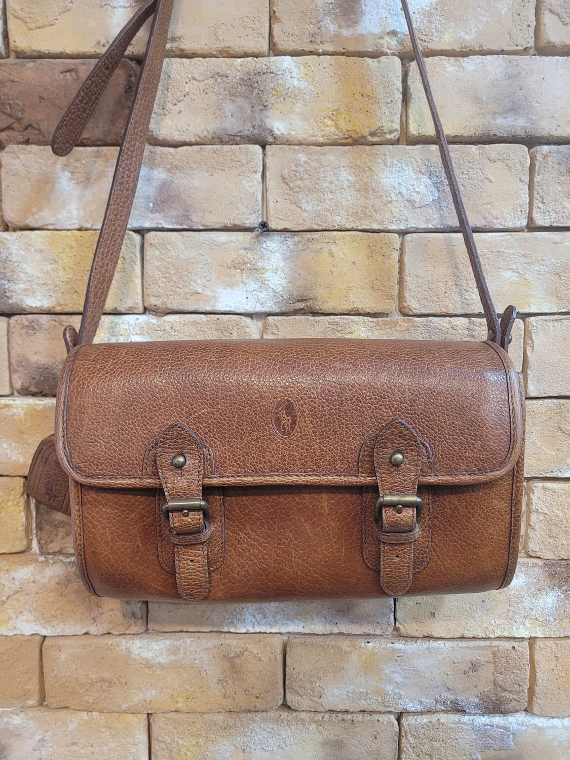 폴로 랄프로렌 빈티지 레더 크로스백 브라운 상품이미지1