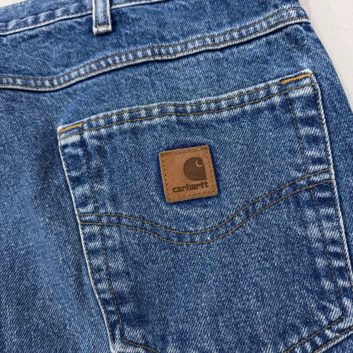 칼하트 OG 가죽패치 워크 데님팬츠 상품이미지6