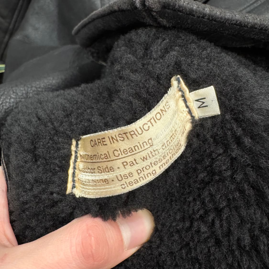 90s USA VINTAGE 무스탕 반코트 전면 버튼 포인트 블랙 상품이미지5