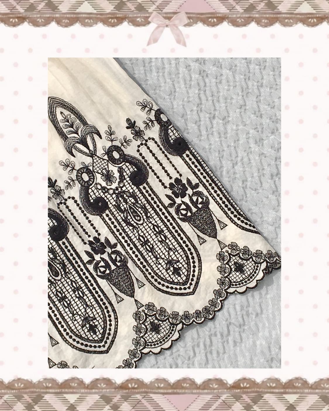 오리엔탈 고딕 자수 슬리브리스 상품이미지4