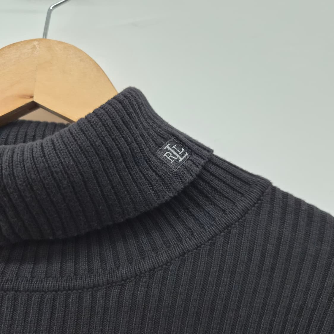 폴로 랄프로렌 블랙 골지 폴라 니트 남성 XL 상품이미지2