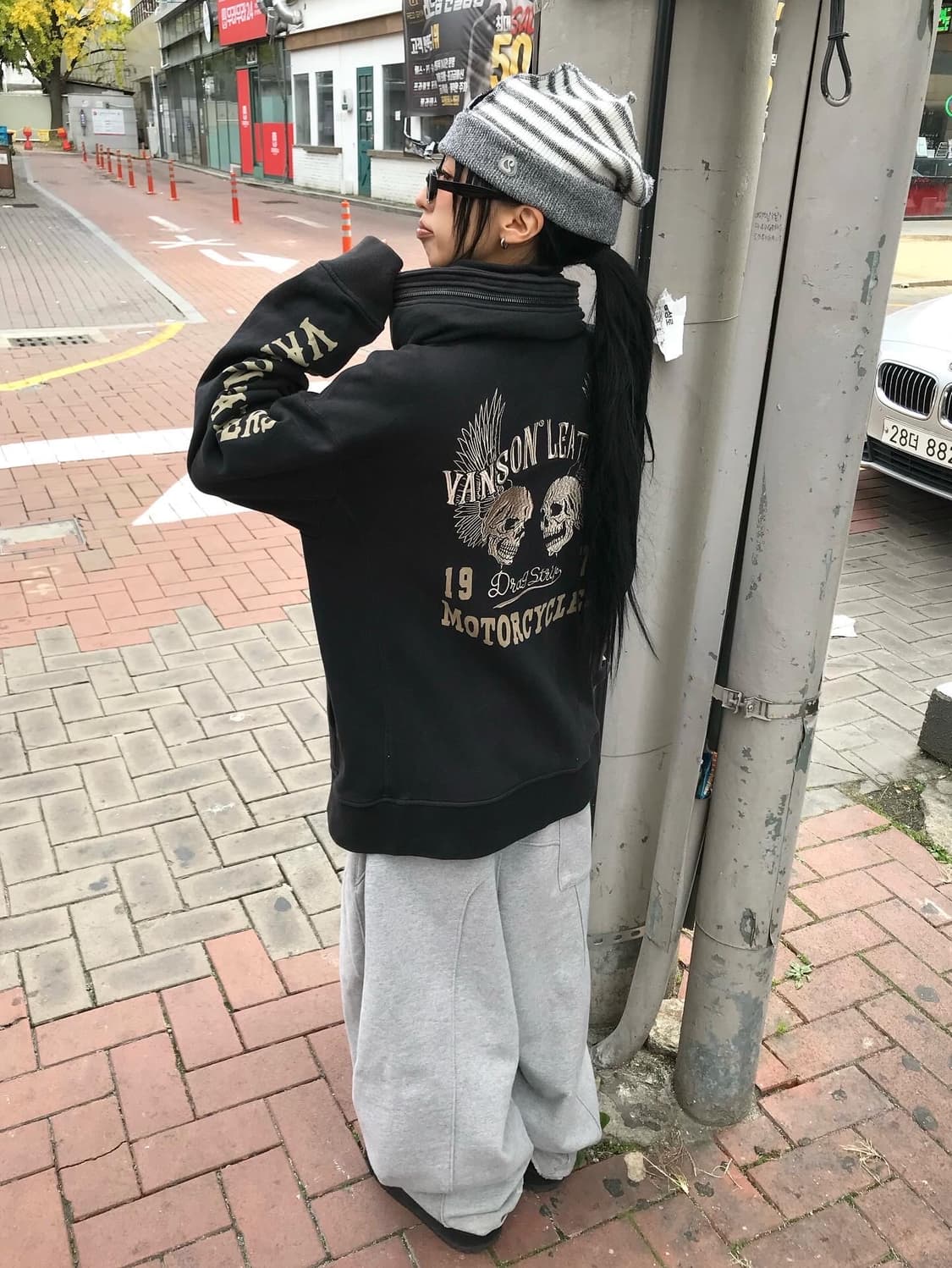 Vanson Skull Embroidery Zip-Up 상품이미지2