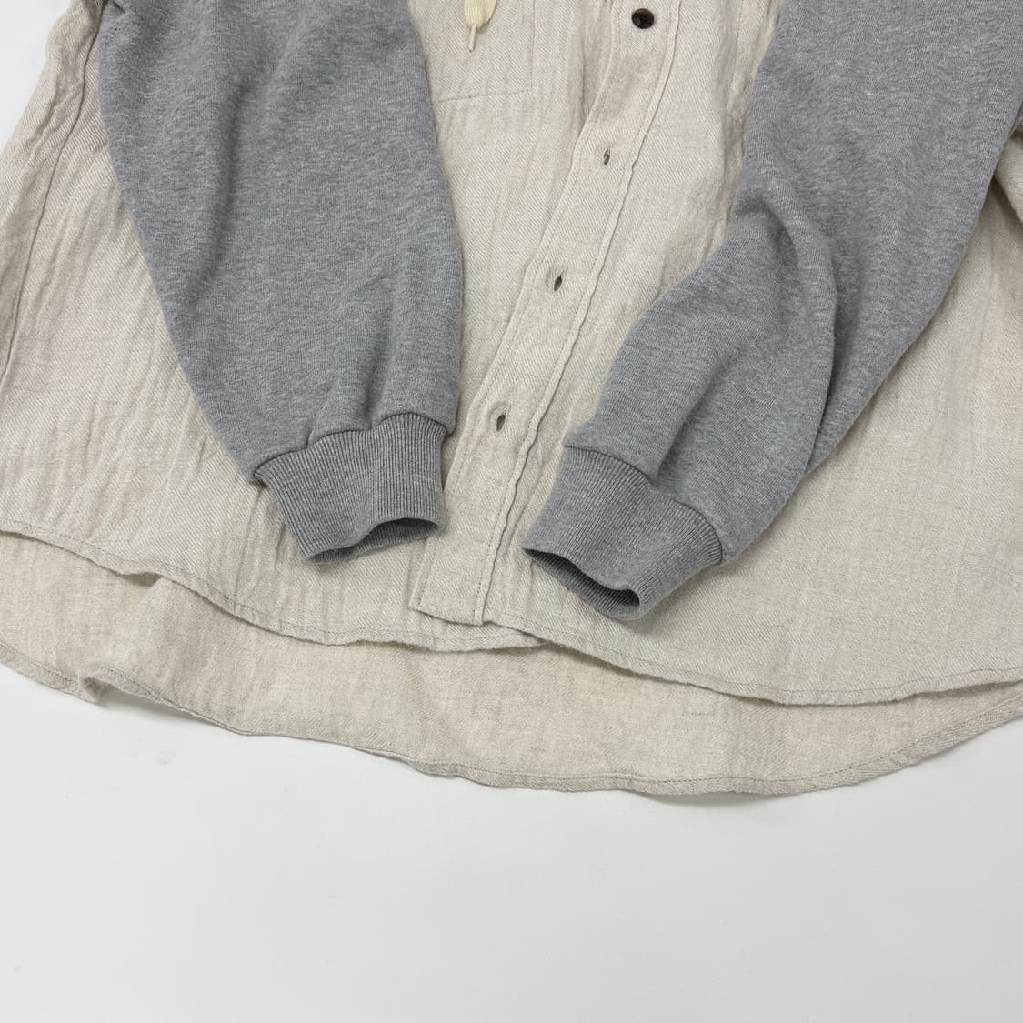 Gomme shirt mixed hoodie 상품이미지6