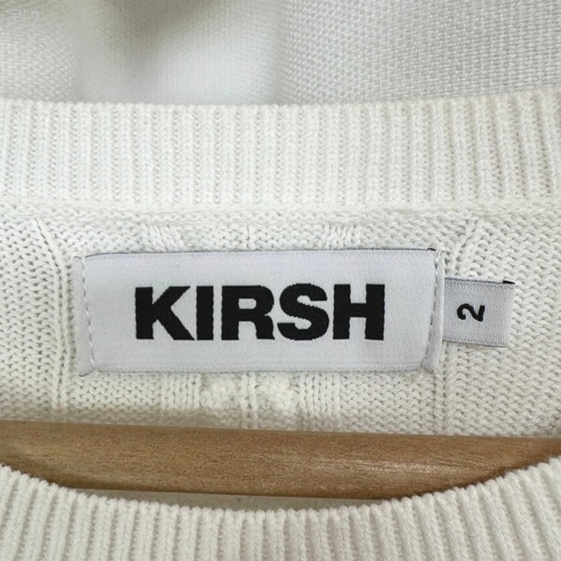 키르시 여자 니트 반팔티 화이트 2 (44-55추천) 상품이미지6
