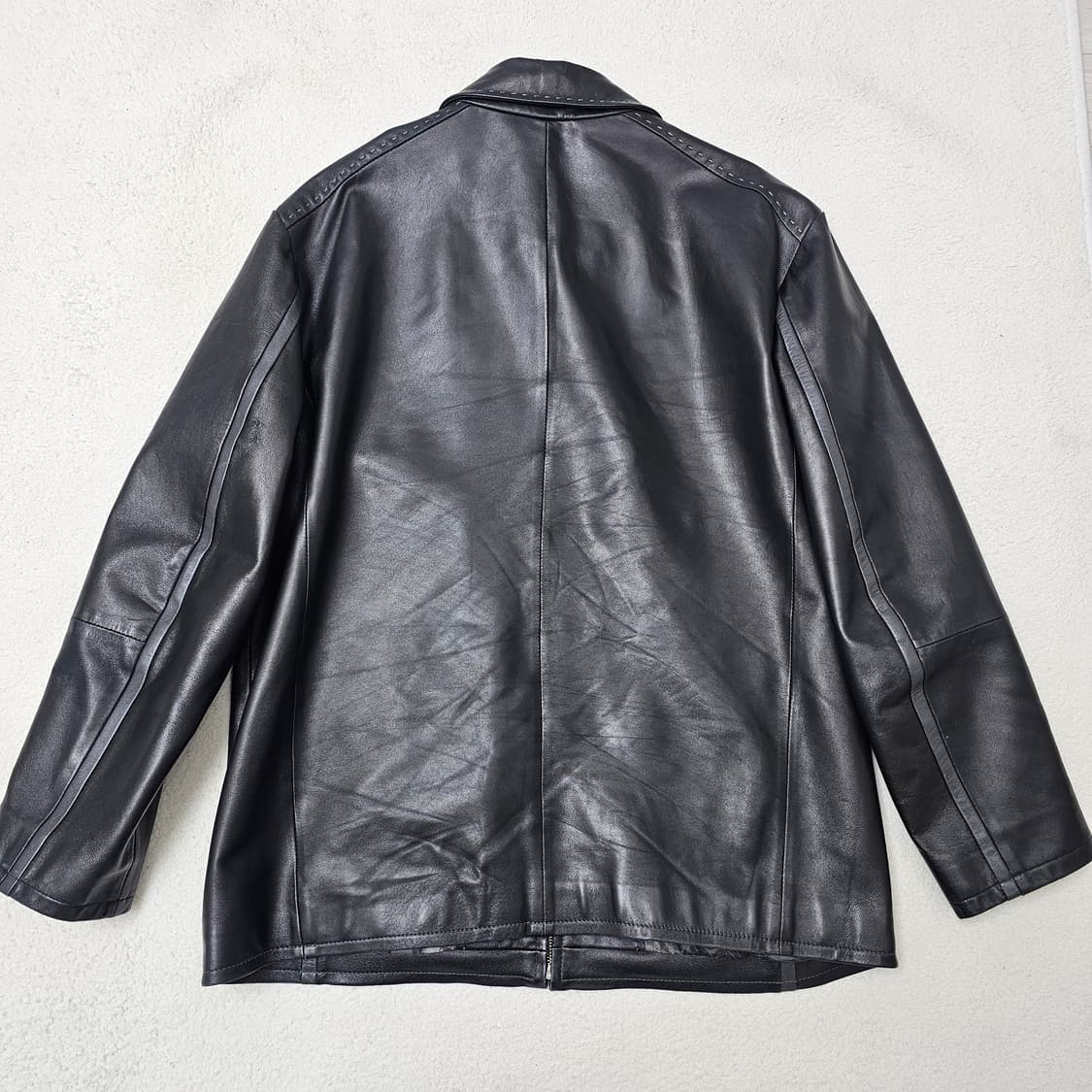 [100] INTERMEZZO 양가죽 스티치 자켓 상품이미지4