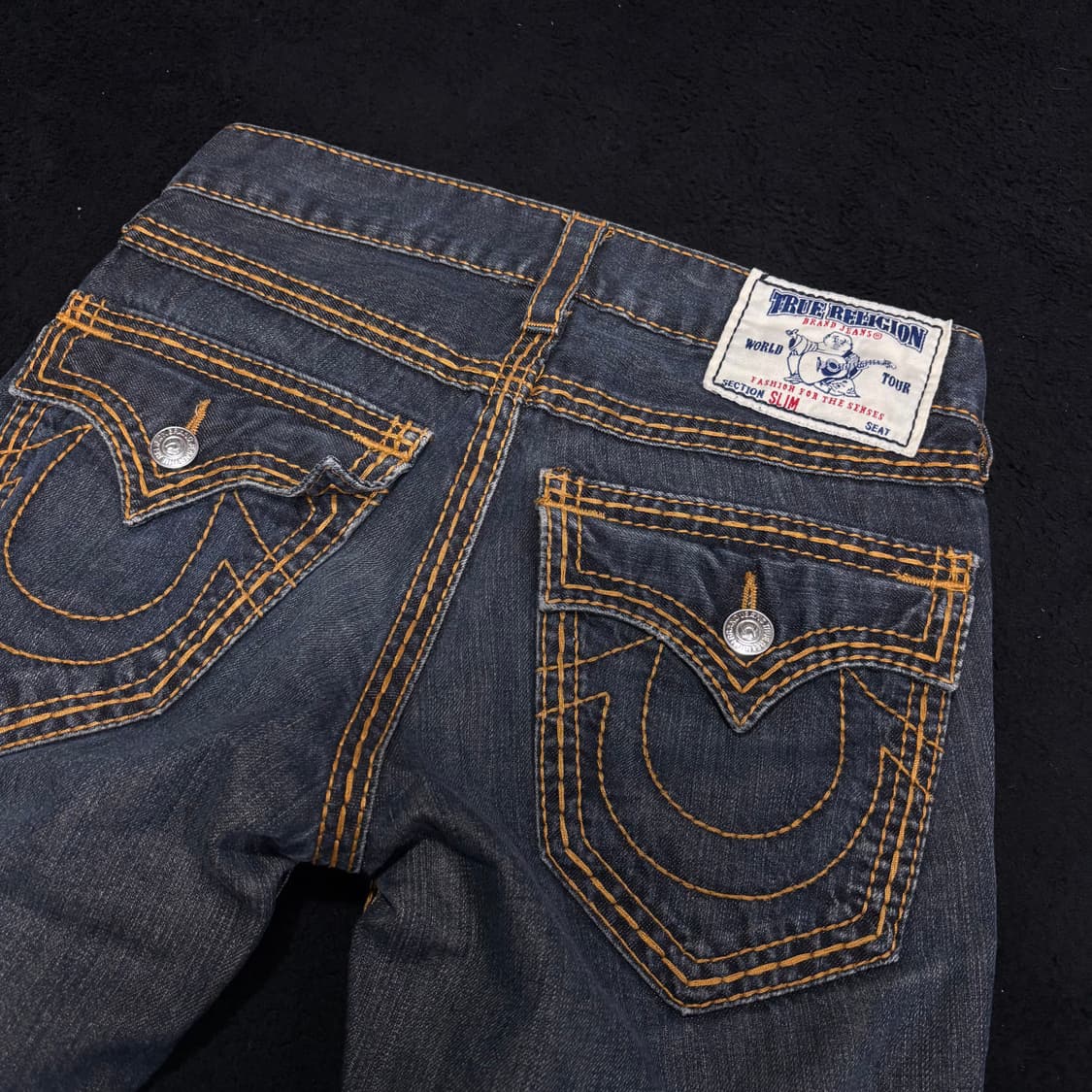 27 트루릴리전 진청 슬림핏 데미지 데님팬츠 상품이미지3