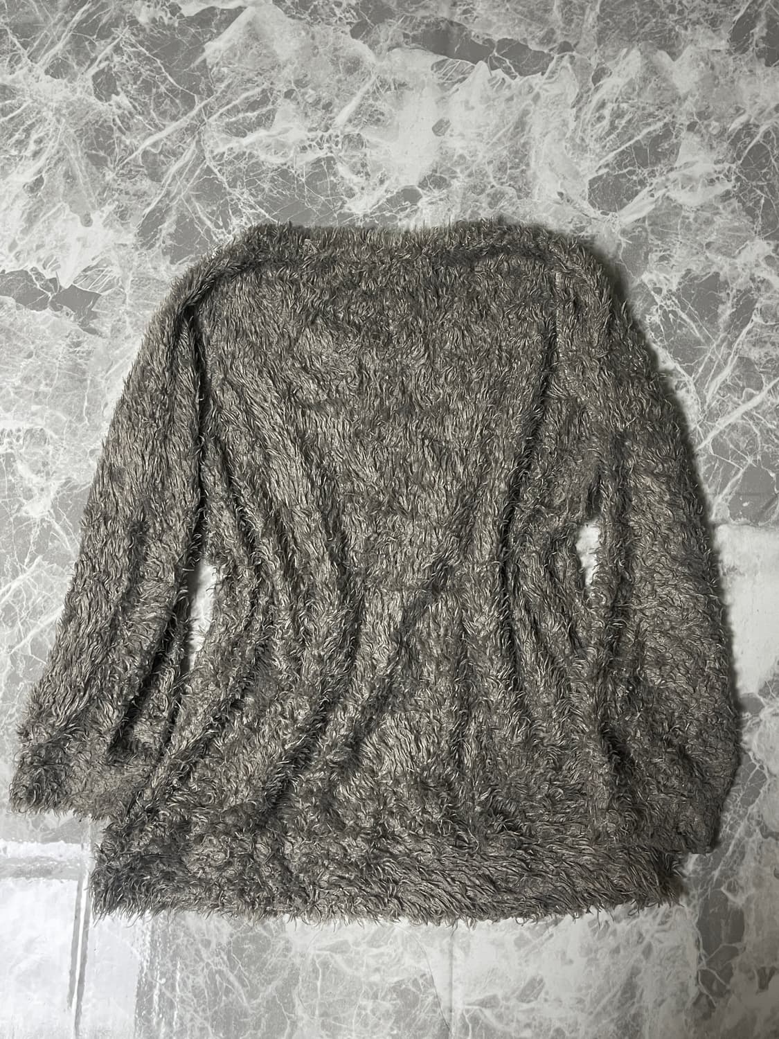 (Japanese vintage)fur round pocket knit 상품이미지4