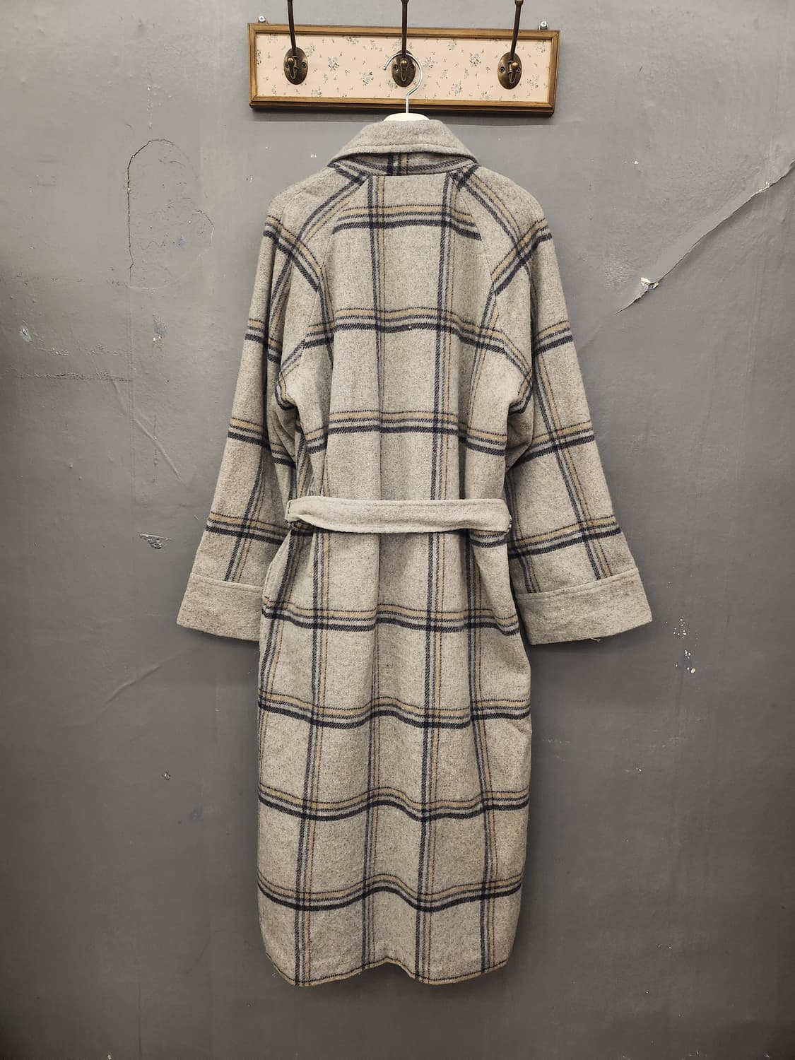 일본빈티지 체크로브가운 상품이미지5