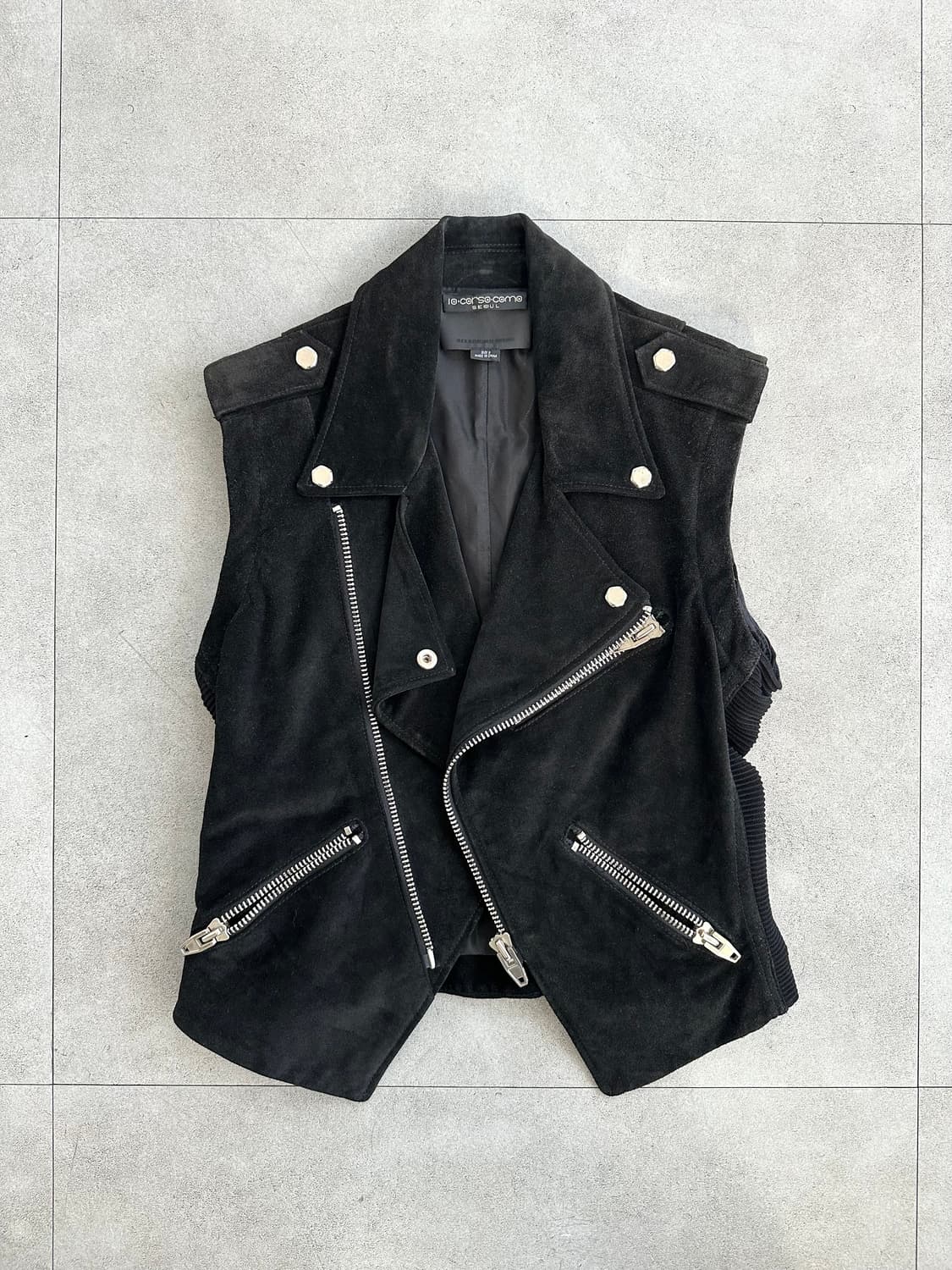 알렉산더왕 스웨이드 레더 바이커 베스트 상품이미지3