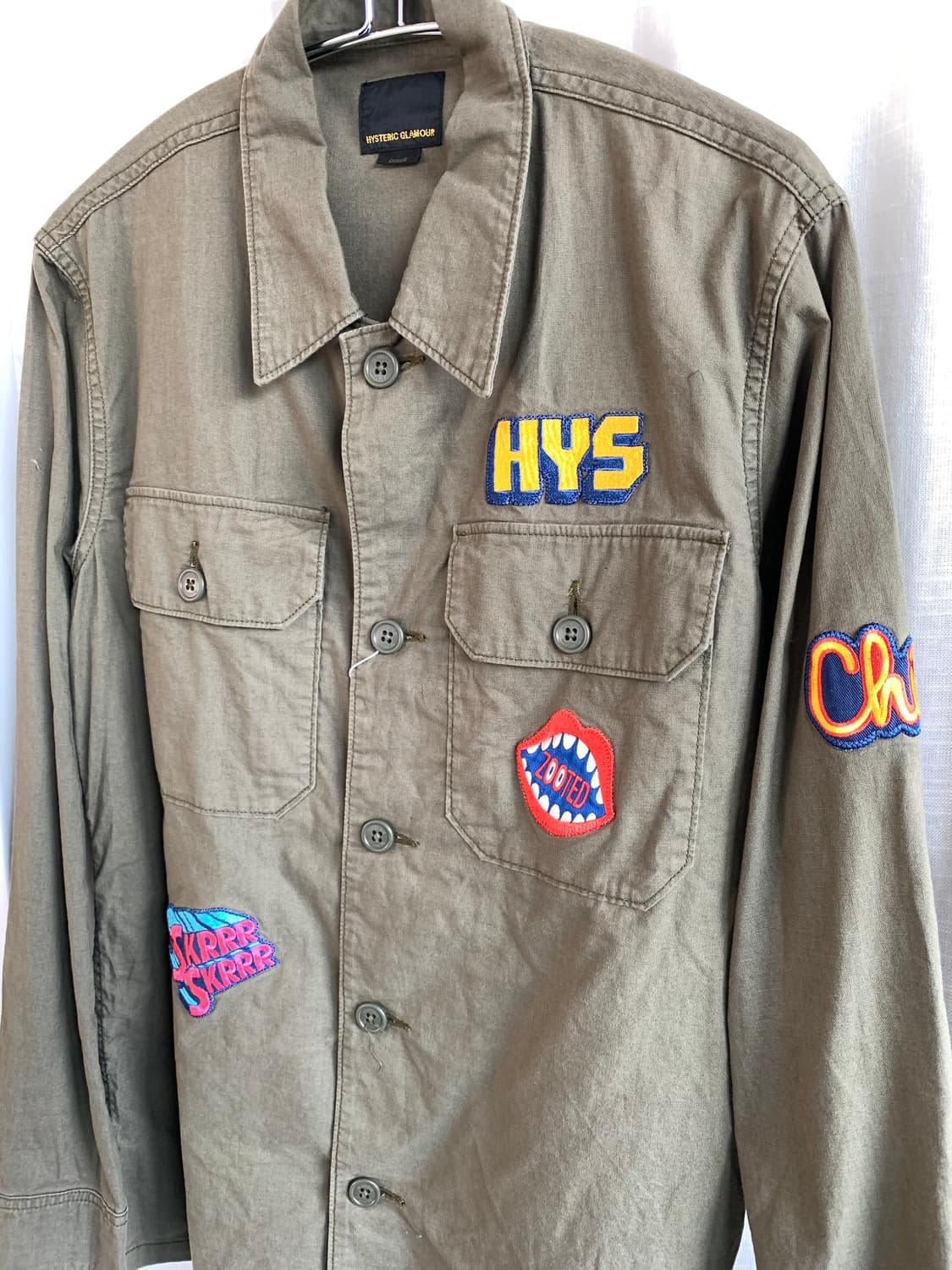 Hysteric glamour 히스테릭 글래머 패치워크 밀리터리 셔츠 상품이미지5