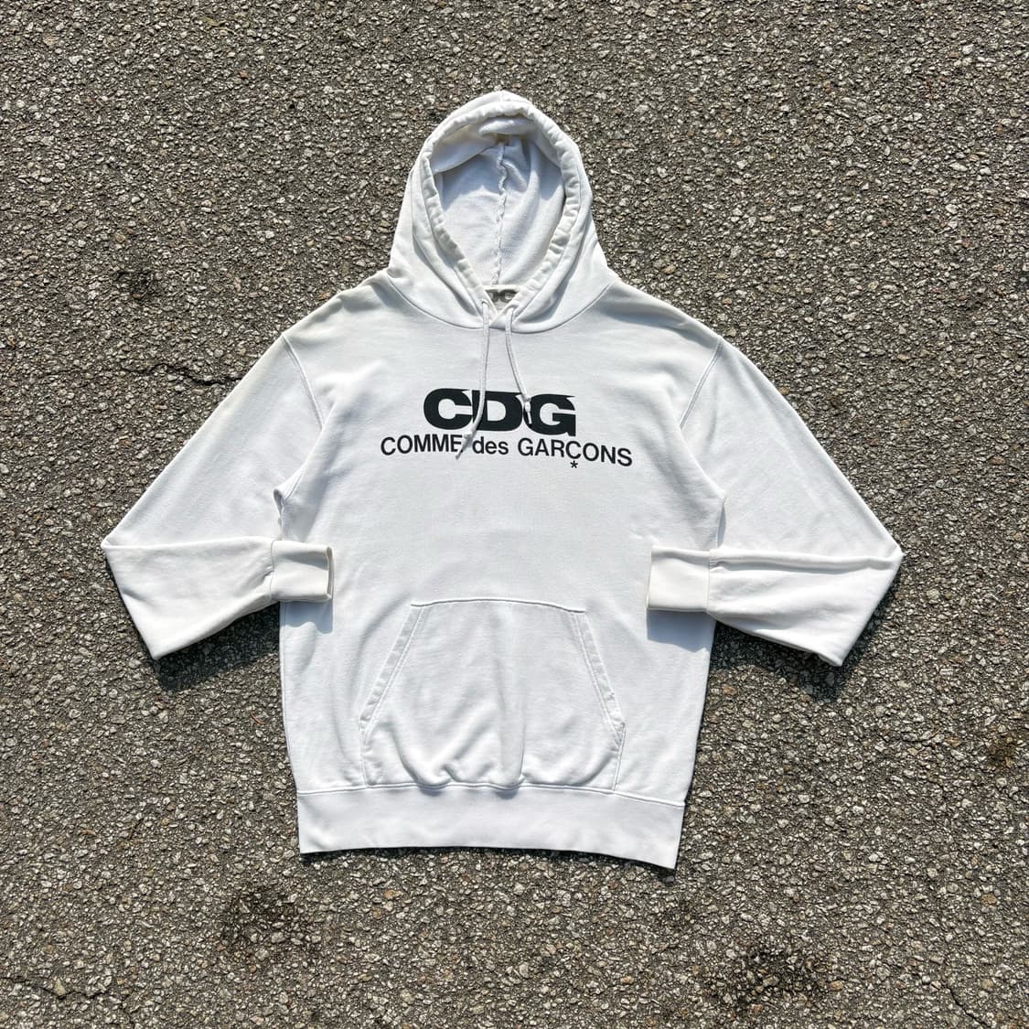 꼼데가르송 CDG 로고 신형 화이트 후드티 상품이미지2